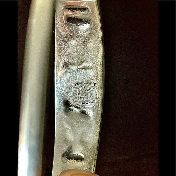 Silver hinged inlay cuff - Picture 4 of 4